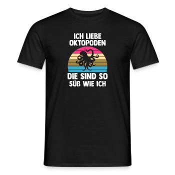 Tintenfisch Oktopus - Männer T-Shirt - Schwarz - Vorne - AI Model Male 178 light (178cm)
