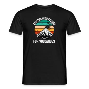 Vulkanologe, Vulkanologie, Geologe, Geologie - Männer T-Shirt - Schwarz - Vorne - AI Model Male 178 light (178cm)