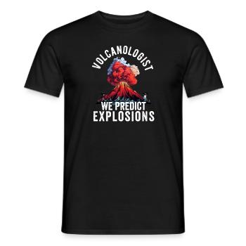 Vulkanologe, Vulkanologie, Geologe, Geologie - Männer T-Shirt - Schwarz - Vorne - AI Model Male 178 light (178cm)