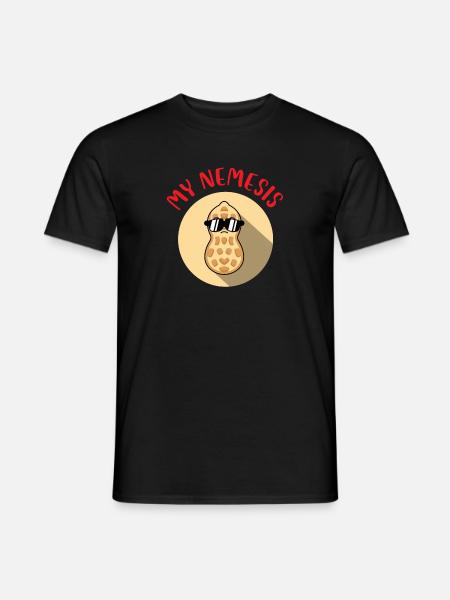 Peanut My Nemesis - Food Allergy Awareness Peanut - Männer T-Shirt - Schwarz