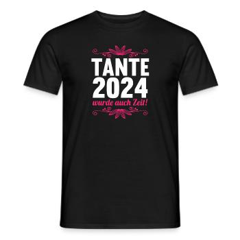 Werdende Tante 2024 - Männer T-Shirt - Schwarz - Vorne - AI Model Male 178 light (178cm)