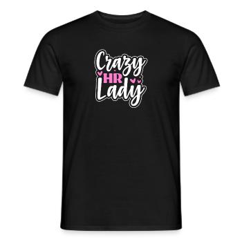 Crazy HR lady - Men's T-Shirt - black - Front - AI Model Male 178 light (178cm)