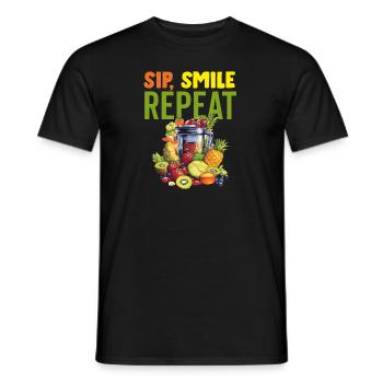 Entsaften Männer Frauen Entsafter Reinigung Smoothie Saft - Männer T-Shirt - Schwarz - Vorne - AI Model Male 178 light (178cm)
