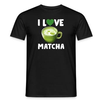 Matcha Tee Latte Liebhaber für grünen Tee Lustiger Matcha - Männer T-Shirt - Schwarz - Vorne - AI Model Male 178 light (178cm)