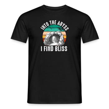 Caving Spelunking For Cave Men Women Funny - Men's T-Shirt - black - Front - AI Model Male 178 light (178cm)