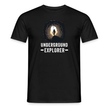 Caving Spelunking For Cave Men Women Funny - Men's T-Shirt - black - Front - AI Model Male 178 light (178cm)