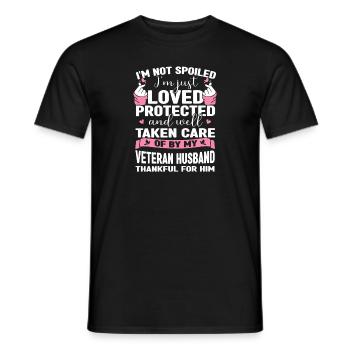 I m Not Spoiled Im Just Loved Protected By Veteran - Männer T-Shirt - Schwarz - Vorne - AI Model Male 178 light (178cm)