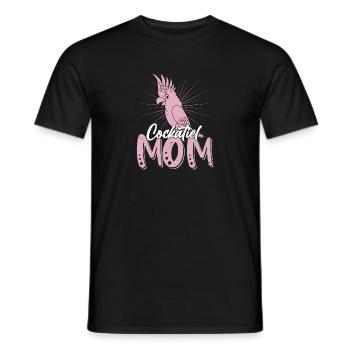 Cockatiel Mom Bird Avian Parrot Owner - Men's T-Shirt - black - Front - AI Model Male 178 light (178cm)