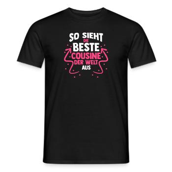Cousinen Cousine - Männer T-Shirt - Schwarz - Vorne - AI Model Male 178 light (178cm)