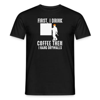 Drywall Installer Drywaller Drywall Finisher - Men's T-Shirt - black - Front - AI Model Male 178 light (178cm)