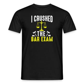 The Bar Exam Passed Funny New Lawyer Attorney - Men's T-Shirt - black - Front - AI Model Male 178 light (178cm)