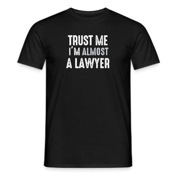 The Bar Exam Passed Funny New Lawyer Attorney - Men's T-Shirt - black - Front - AI Model Male 178 light (178cm)