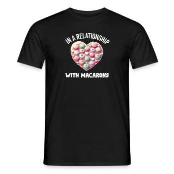 Macarons Kekse Bäcker Französisches Dessert Lustig - Männer T-Shirt - Schwarz - Vorne - AI Model Male 178 light (178cm)
