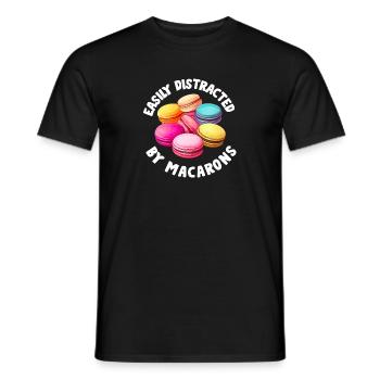 Macarons Kekse Bäcker Französisches Dessert Lustig - Männer T-Shirt - Schwarz - Vorne - AI Model Male 178 light (178cm)