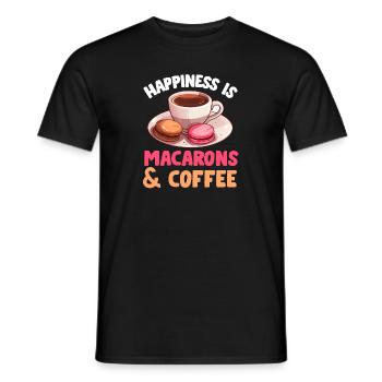 Macarons Cookies Baker French Dessert Funny - Men's T-Shirt - black - Front - AI Model Male 178 light (178cm)