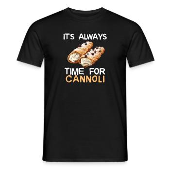 Cannoli Baker Italian Pastry Dessert Funny - Men's T-Shirt - black - Front - AI Model Male 178 light (178cm)
