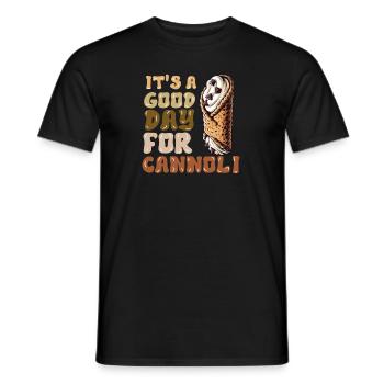 Cannoli Baker Italienisches Gebäck Dessert Lustig - Männer T-Shirt - Schwarz - Vorne - AI Model Male 178 light (178cm)