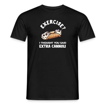 Cannoli Baker Italienisches Gebäck Dessert Lustig - Männer T-Shirt - Schwarz - Vorne - AI Model Male 178 light (178cm)