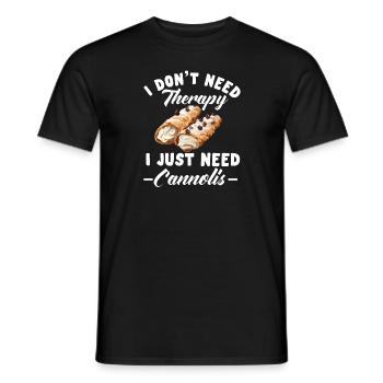 Cannoli Baker Italienisches Gebäck Dessert Lustig - Männer T-Shirt - Schwarz - Vorne - AI Model Male 178 light (178cm)