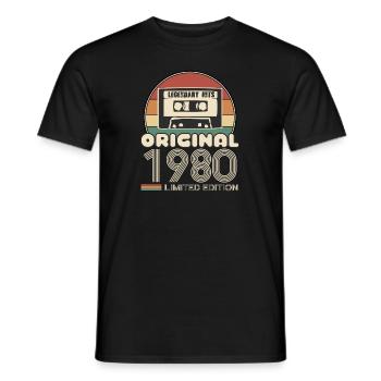 Limitierte Auflage 1980 - Männer T-Shirt - Schwarz - Vorne - AI Model Male 178 light (178cm)