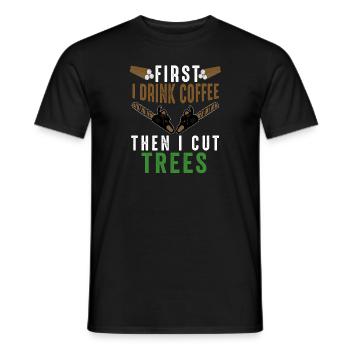 Arborist Tree Surgeon Woodworker Funny Logger - Men's T-Shirt - black - Front - AI Model Male 178 light (178cm)