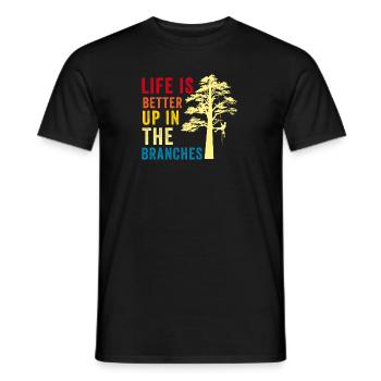 Baumpfleger Baumchirurg Holzarbeiter Lustiger Holzfäller - Männer T-Shirt - Schwarz - Vorne - AI Model Male 178 light (178cm)