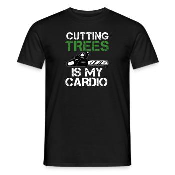 Arborist Tree Surgeon Woodworker Funny Logger - Men's T-Shirt - black - Front - AI Model Male 178 light (178cm)