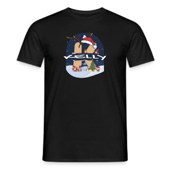 Awesome Kelly Name w Santa Hat in Xmas Theme - Men's T-Shirt - black - Front - AI Model Male 178 light (178cm)