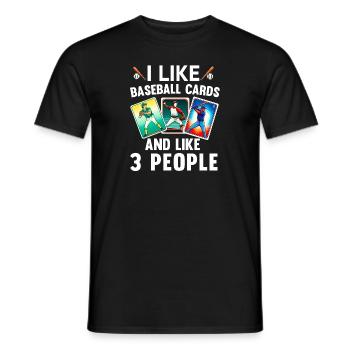 Baseball Card Collector Funny Collecting Baseball - Men's T-Shirt - black - Front - AI Model Male 178 light (178cm)