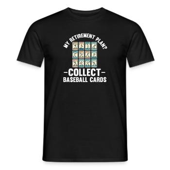 Baseball Card Collector Funny Collecting Baseball - Men's T-Shirt - black - Front - AI Model Male 178 light (178cm)