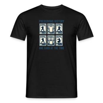 Baseball Card Collector Funny Collecting Baseball - Men's T-Shirt - black - Front - AI Model Male 178 light (178cm)