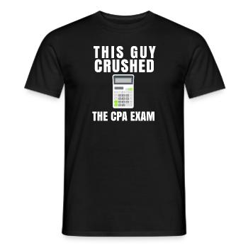 Passed CPA Exam For Certified Accountant Funny - Men's T-Shirt - black - Front - AI Model Male 178 light (178cm)