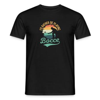 Je préfère jouer à la pétanque en équipe - T-shirt homme - noir - Devant - AI Model Male 178 light (178cm)