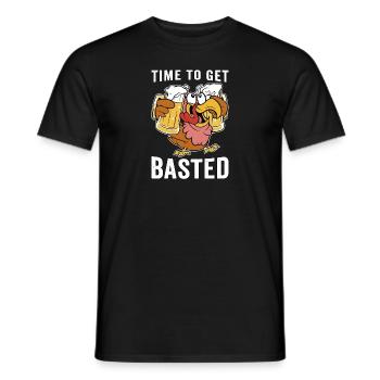 Il est temps de se faire arroser drôle de dinde de Thanksgiving - T-shirt homme - noir - Devant - AI Model Male 178 light (178cm)