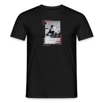 Skateboard Ollie Jungen Geschenkidee - Männer T-Shirt - Schwarz - Vorne - AI Model Male 178 light (178cm)
