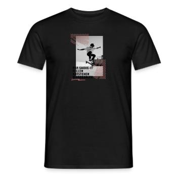 Skateboard Ollie Trick Sport Skaten - Männer T-Shirt - Schwarz - Vorne - AI Model Male 178 light (178cm)