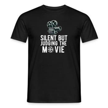 Filmkritiker, Kino, Filmfan, Liebhaber, lustiger Rezensent - Männer T-Shirt - Schwarz - Vorne - AI Model Male 178 light (178cm)