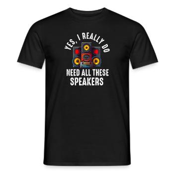 Car Stereo For Audio Installer Speakers Car Bass - Men's T-Shirt - black - Front - AI Model Male 178 light (178cm)