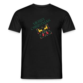 Merry Christmas Oldy | XMAS - Men's T-Shirt - black - Front - AI Model Male 178 light (178cm)