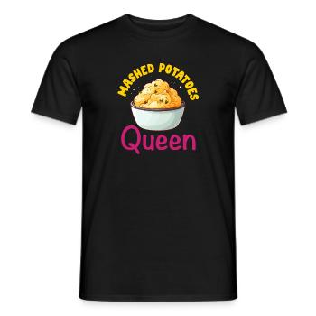 Amateur de purée de pommes de terre Nourriture de pommes de terre au beurre drôle - T-shirt homme - noir - Devant - AI Model Male 178 light (178cm)
