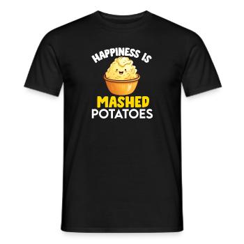 Amateur de purée de pommes de terre Nourriture de pommes de terre au beurre drôle - T-shirt homme - noir - Devant - AI Model Male 178 light (178cm)