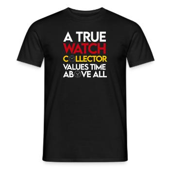 Watch Collector Horologist Collecting Watches - Men's T-Shirt - black - Front - AI Model Male 178 light (178cm)