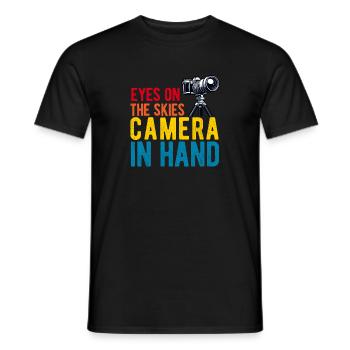 Astrophotography Astrophotographer Astronomy - Men's T-Shirt - black - Front - AI Model Male 178 light (178cm)