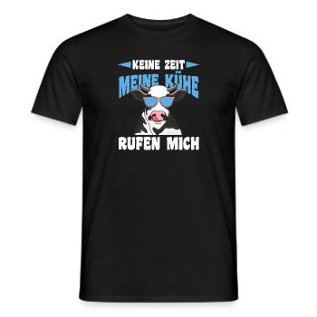 Kuh Bauernhof Kuhbauer Landwirt Rind Kühe - Männer T-Shirt - Schwarz - Vorne - AI Model Male 178 light (178cm)