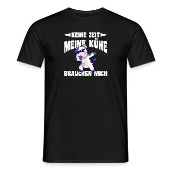 Kuh Bauernhof Kuhbauer Landwirt Rind Kühe - Männer T-Shirt - Schwarz - Vorne - AI Model Male 178 light (178cm)