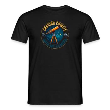 Astrophotography Astrophotographer Astronomy - Men's T-Shirt - black - Front - AI Model Male 178 light (178cm)
