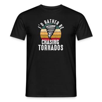 Tornado Chaser Storm Chasing Men Women Kids - Men's T-Shirt - black - Front - AI Model Male 178 light (178cm)