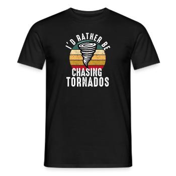 Tornado Chaser Sturm jagt Männer Frauen Kinder - Männer T-Shirt - Schwarz - Vorne - AI Model Male 178 light (178cm)