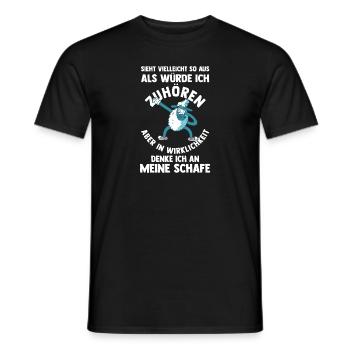 Schaf Schäfer Schäferei Bauer Landwirt Bauernhof S - Männer T-Shirt - Schwarz - Vorne - AI Model Male 178 light (178cm)