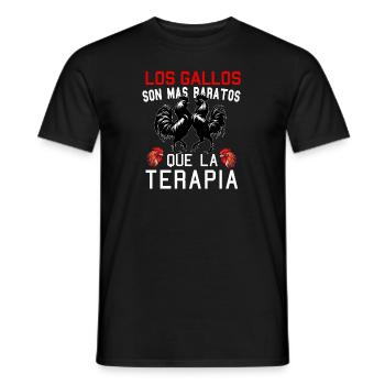 Gallero Pelea De Gallos Hombre Papá Padre Tío - Men's T-Shirt - black - Front - AI Model Male 178 light (178cm)